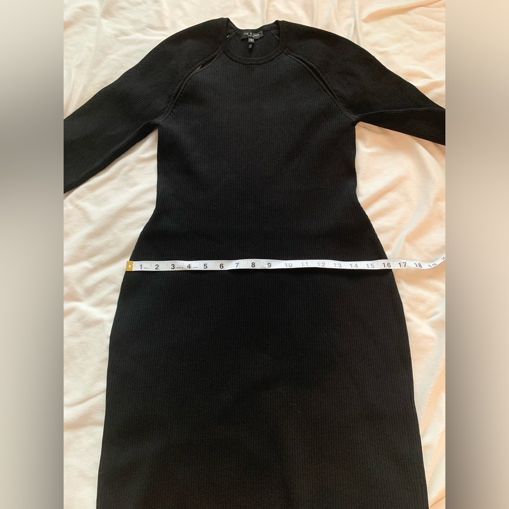 Rag & Bone Black Ribbed Asher Mini Dress size Large NWOT - Picture 11 of 16